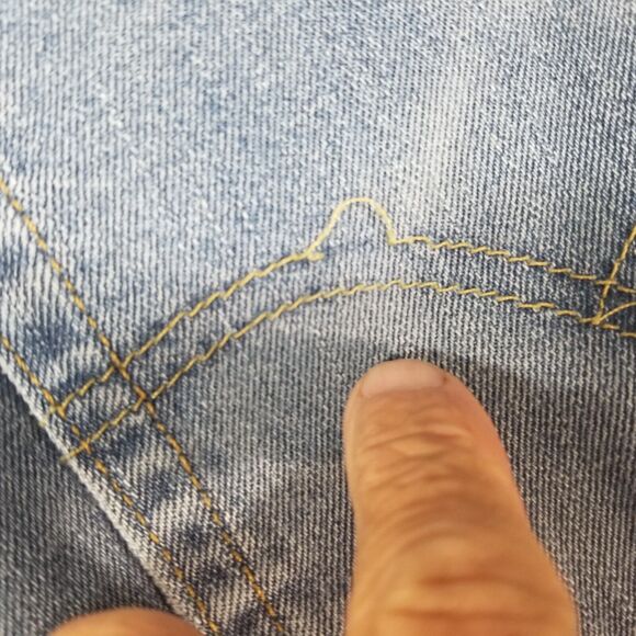 Levi's 505 jeans men's 36x26 regular fit blue stretch denim pants - Picture 10 of 13